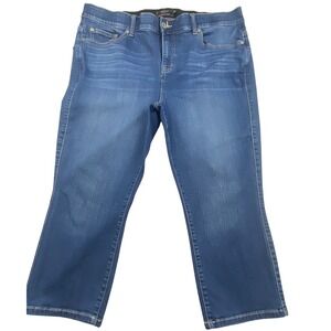 Torrid Bombshell Skinny Crop Jeans Plus Size 20 Medium Wash Premium Stretch 0335